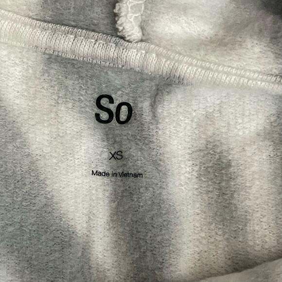 Kohl’s SO Hoodie Sweatshirt Adult Junior’s XS Gray Blue White Tie Dye Pocket EUC - Picture 3 of 6
